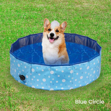 Floofi Pet Pool 120cm*30cm XL Blue Circle Floofi